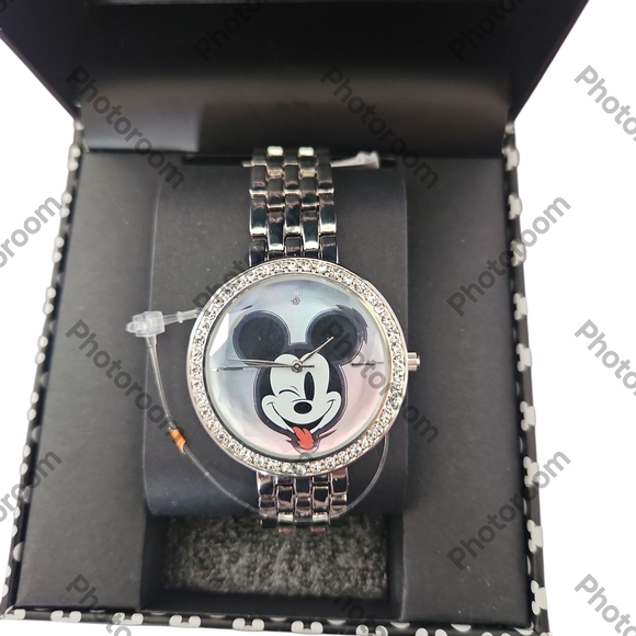 Disney Mickey Mouse Silver Tone Zirconia Wrist Watch main image 4